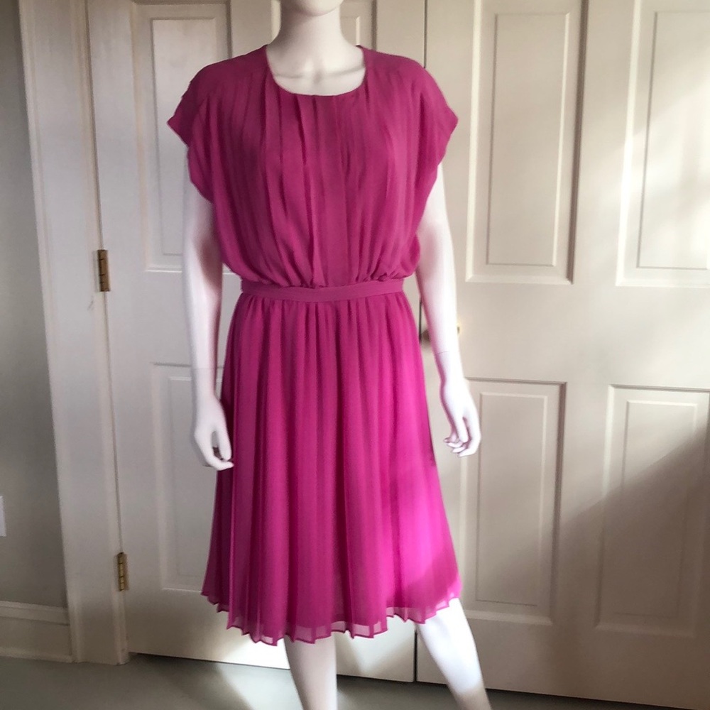 Elegant Pink Chiffon Dress
